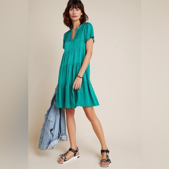 Anthropologie Dresses & Skirts - Anthropologie NEW Maeve Tania Sacha Jacquard Tiered Mini Dress size M